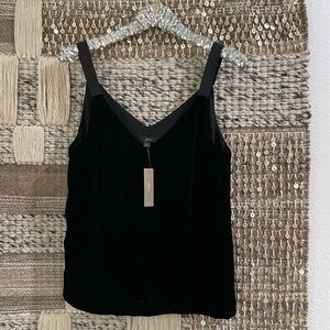 🖤 NWT J Crew black velvet tank top sz S